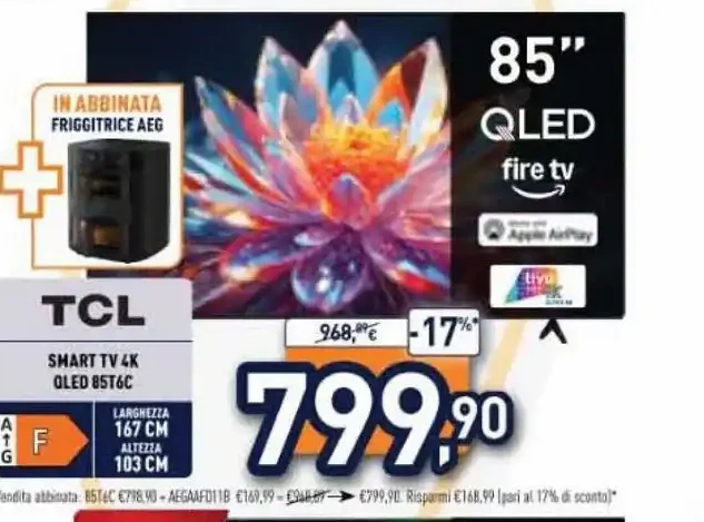 TV TCL 85 pollici QLED