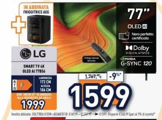 TV LG 77 pollici OLED