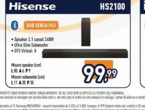 Soundbar Hisense HS2100