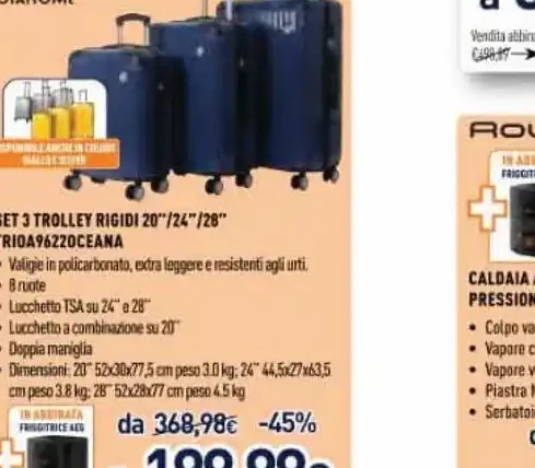Set trolley rigidi