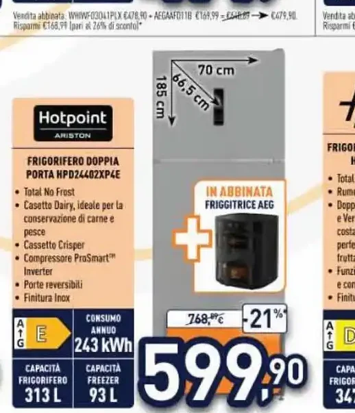 Frigorifero doppia porta