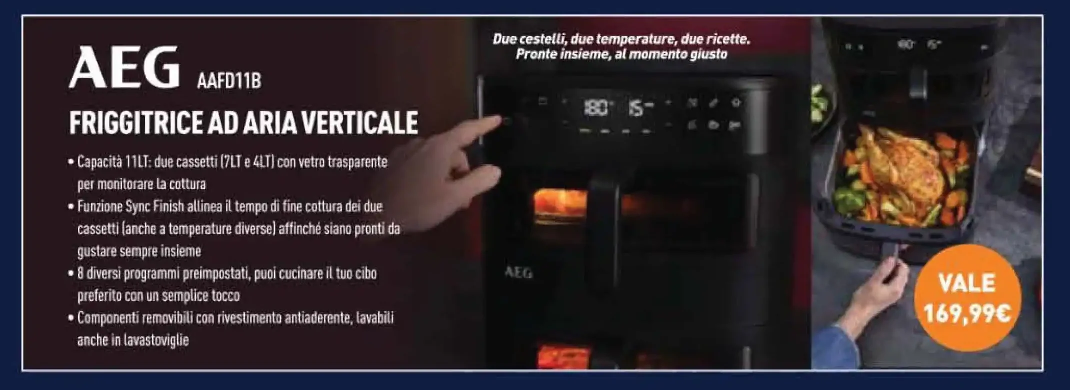 Friggitrice ad aria verticale AEG AAFD11B