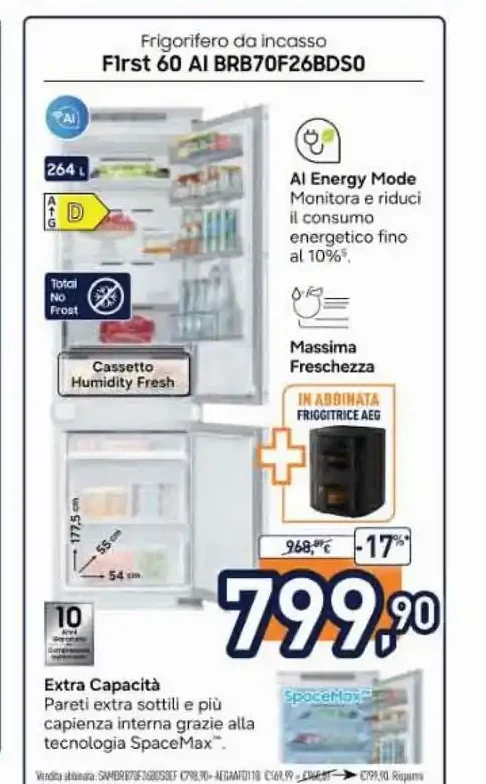 Frigorifero da incasso Samsung BRB70F26BDS0