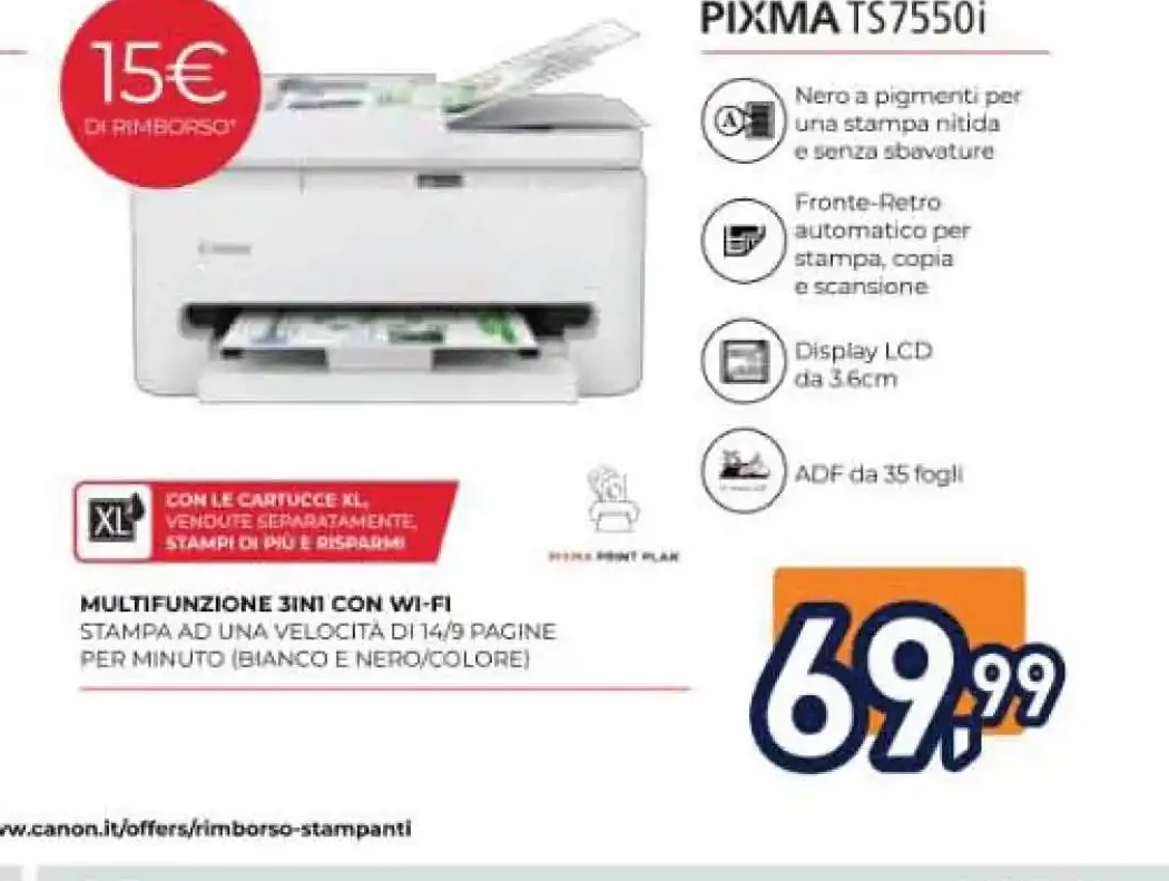 Stampante Canon PIXMA TS7550i