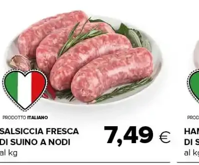 Salsiccia fresca di suino a nodi