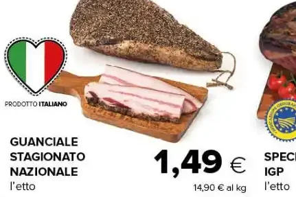 Guanciale stagionato nazionale