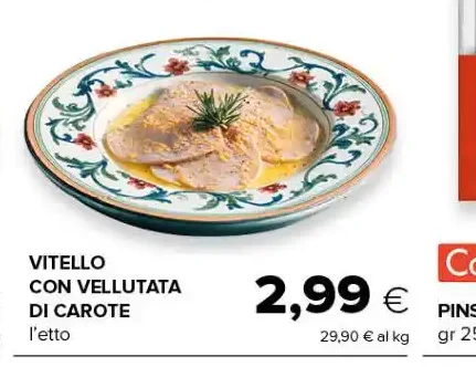 Vitello con vellutata di carote