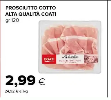 Prosciutto cotto alta qualità Coati