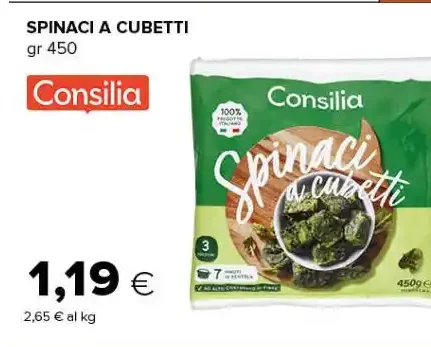 Spinaci a cubetti