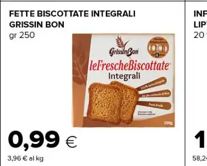 Fette biscottate integrali