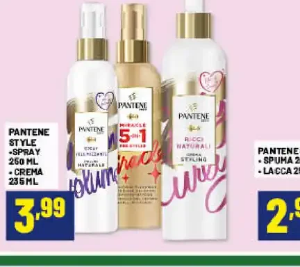 Prodotti styling Pantene