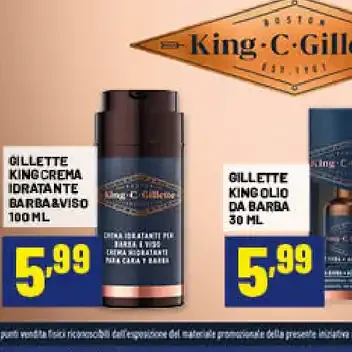 Crema idratante barba Gillette King C