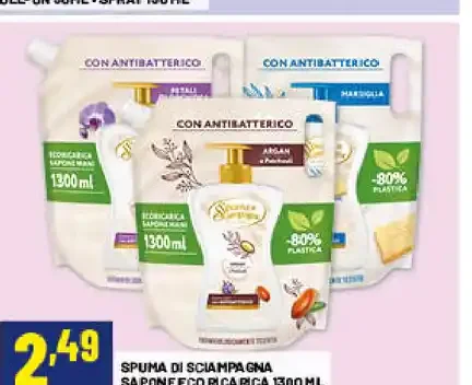 Spuma di scampagna sapone corpo
