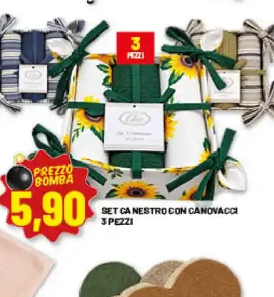 Set canestro con canovacci