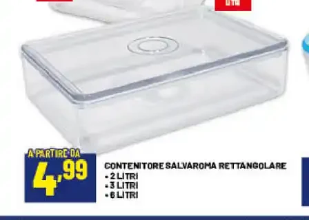Contenitore salva-frutta rettangolare
