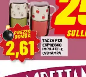 Tazza per espresso impilabile