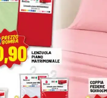 Lenzuola piano matrimoniale