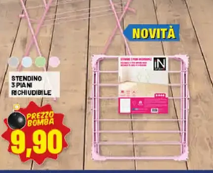 Stendibiancheria a muro richiudibile