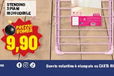 Stendino 3 piani richiudibile