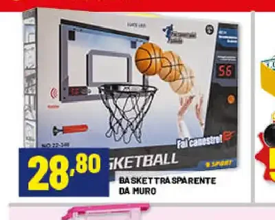 Canestro da basket trasparente da muro