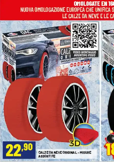Calze da neve original M misure assortite