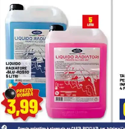 Liquido radiatore blu/rosso