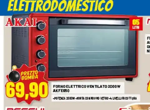 Forno elettrico ventilato 2000W