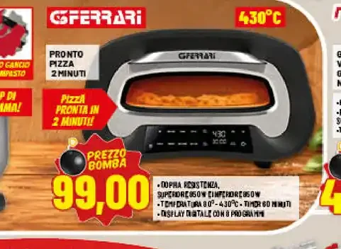 Forno pizza pronto in 2 minuti