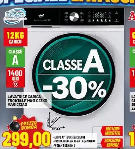 Lavatrice carica frontale classe A