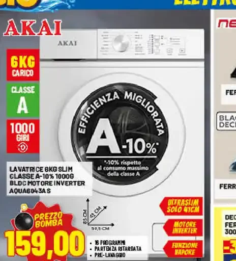 Lavatrice slim classe A