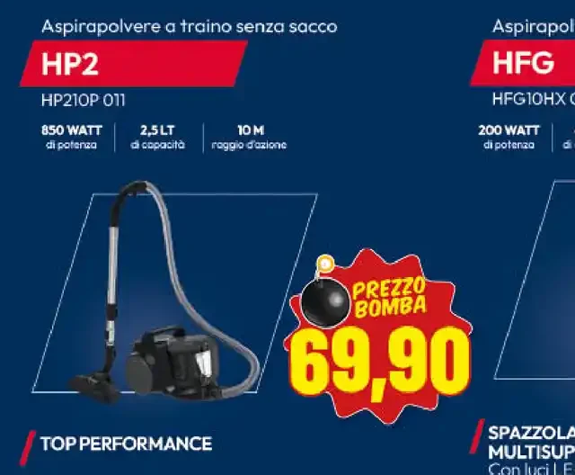 Aspirapolvere a traino Hoover HP2