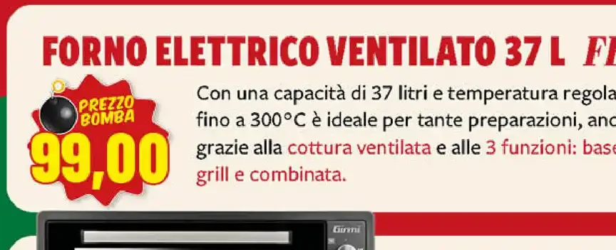 Forno elettrico ventilato Girmi FE37