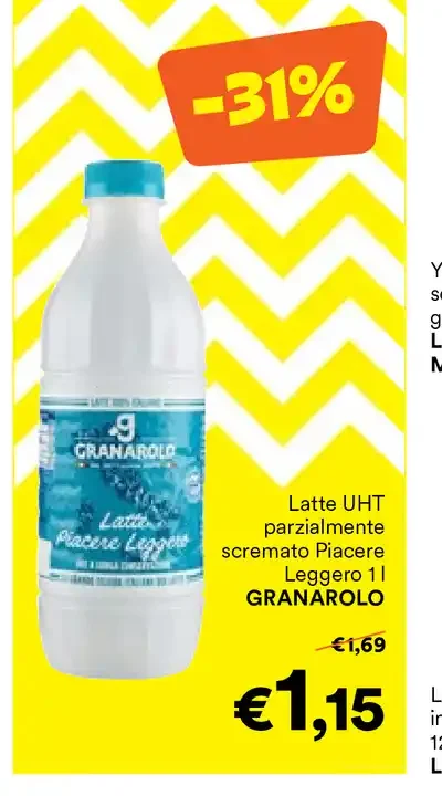 Latte UHT parzialmente scremato