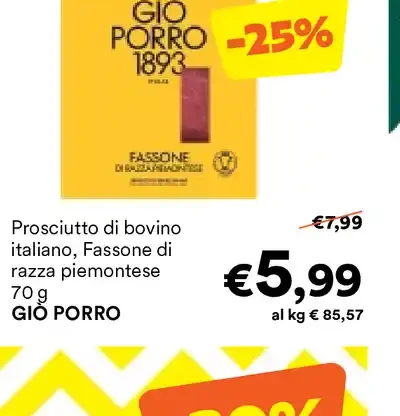 Prosciutto di bovino italiano