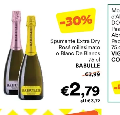 Spumante Extra Dry Rosé o Blanc de Blancs
