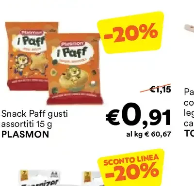 Snack Paff gusti assortiti