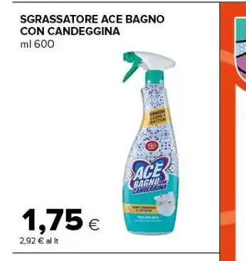 Sgrassatore Ace Bagno con candeggina