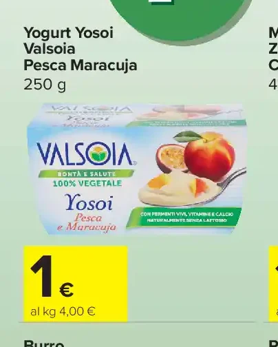 Yogurt Yosoi Valsoia Pesca Maracuja
