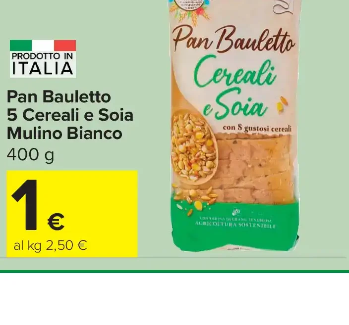 Pan Bauletto 5 Cereali e Soia Mulino Bianco