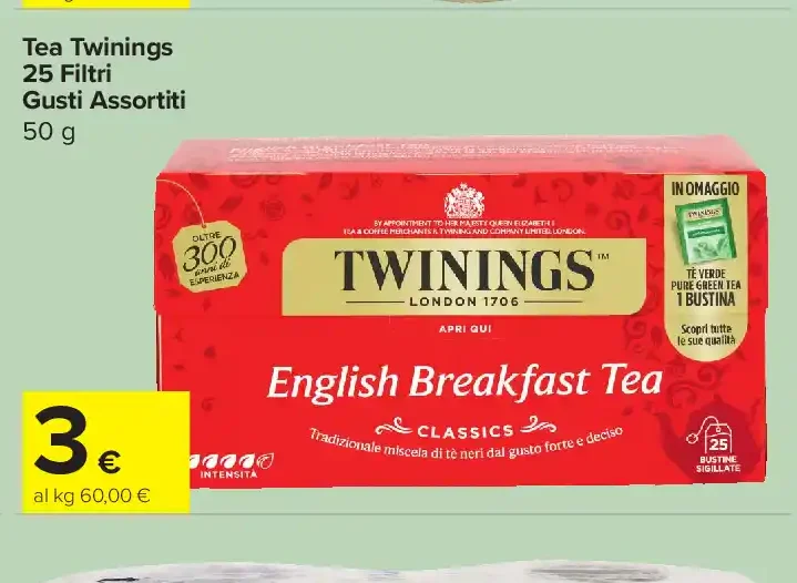 Tea Twinings 25 Filtri Gusti Assortiti