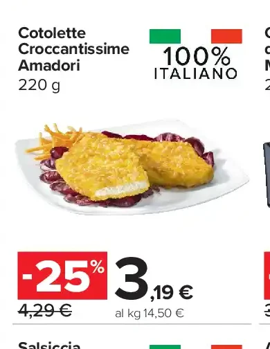 Cotolette croccantissime Amadori