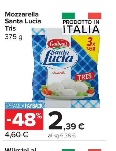 Mozzarella Santa Lucia Tris