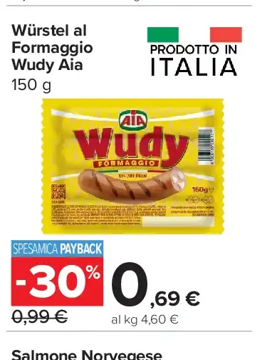 Würstel al Formaggio Wudy Aia