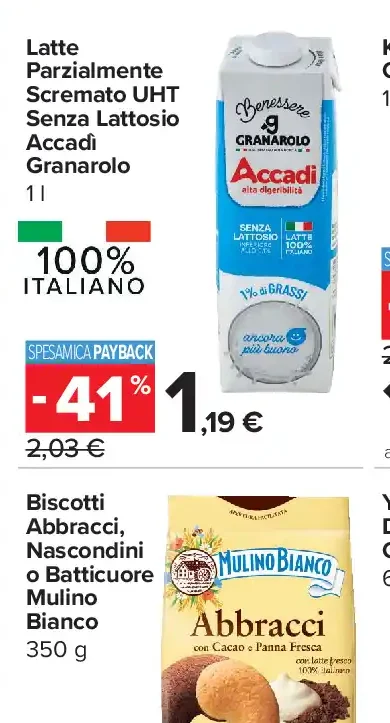 Latte parzialmente scremato UHT senza lattosio Accadì Granarolo