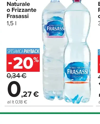 Acqua naturale o frizzante Frasassi