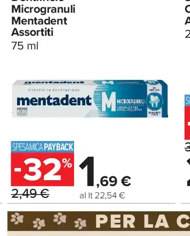 Dentifricio Mentadent Microgranuli