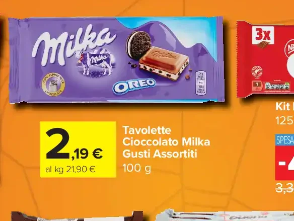 Tavolette cioccolato Milka Oreo