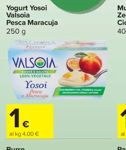 Yogurt Yosoi Valsoia Pesca Maracuja