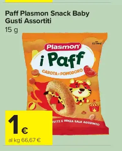 Paff Plasmon Snack Baby Gusti Assortiti