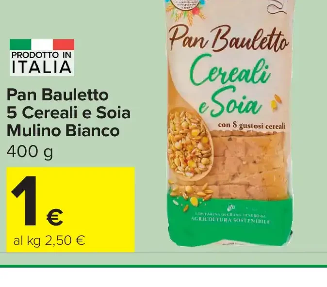 Pan Bauletto 5 Cereali e Soia Mulino Bianco